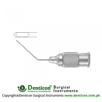Seeley Hydrodissection Cannula Angled at 12 mm - Flat Tip Stainless Steel, Gauge 26